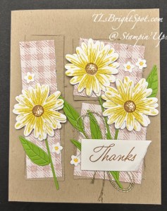 Stampin' Up! Impressions Abloom Thanks card front