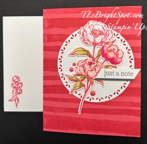 Stampi' Up! Painted Stripes & Gallery Blooms bundle card & envelope