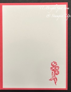 Stampin' Up! Painted Stripes & Gallery Blooms card inside