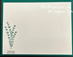 Stampin' Up! Grow with Love card inside