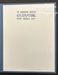 Stampin' Up! Birthday card inside