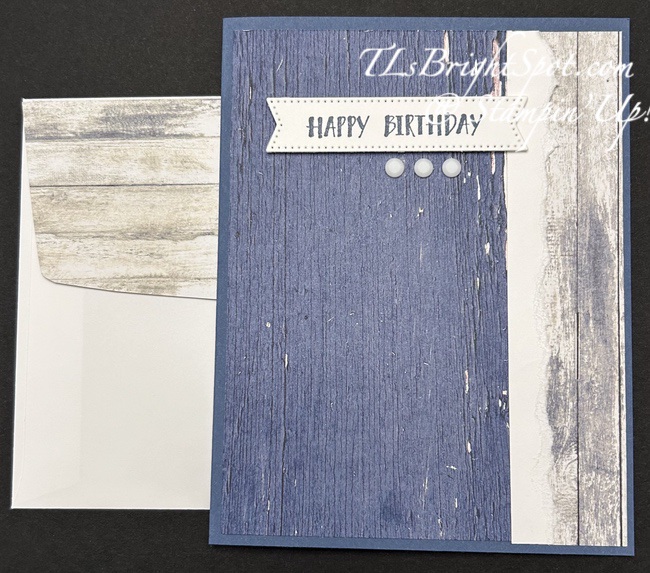 Stampin' Up! Country Woods birthday card and envelope