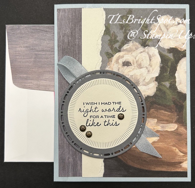 Stampin' Up! Beautiful Gallery Sympathy card & envelope