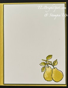 Stampin' Up! Painted Pears card inside