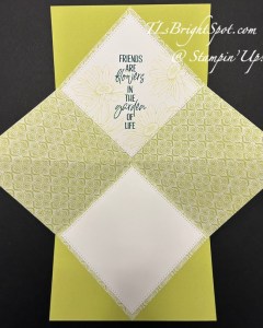 Stampin' Up! Full of Life Explosion card inside