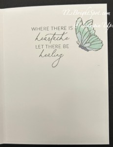 Stampin' Up! Conflower Celebrations card inside