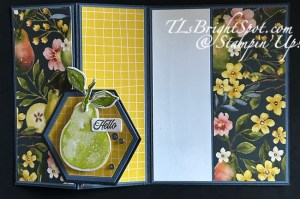 Stampin' Up! Perfectly Pears fun fold card inside