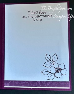 Stampin' Up! Sympathy card inside