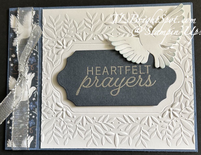 Stampin' Up! Sympathy book fold Peace On Earth card front