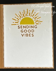 Stampin' Up! Sunshine Vibes inside card