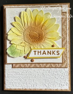 Stampin' Up! Sunflower 3D & Woven Textures card front