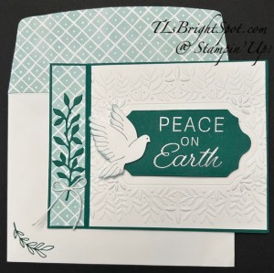 Stampin' Up! Book fold Peace on Earth card & envelope