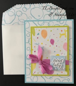 Stampin' Up! Celebration Expressions baby card & envelope