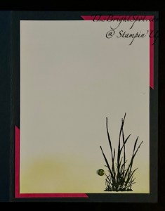 Stampin' Up! Prairie Grass card inside