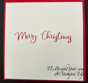 Stampin' Up! Traditional Wreath 3D card inside