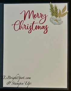 Stampin' Up! Traditions of Christmas card inside

