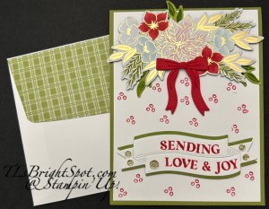 Stampin' Up! Traditions of C'mas, sending love card & envelope
