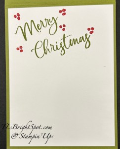 Stampin' Up! Traditions of C'mas, sending love card inside