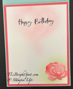 Stampin' Up! Charming Day inside card