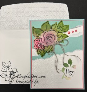 Stampin' Up! Charming Day card & envelope color challenge