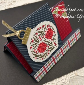 Stampin' Up! Bauble Blooms Side Step card in Secret Sea