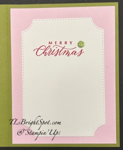 Stampin' Up! Christmas Wreath 3D EF, inside card