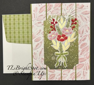 Stampin' Up! Christmas Wreath 3D EF card & envelope