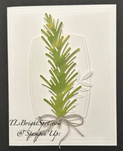 Stampin' Up! Christmas Greenery + Label Me Grateful Dies card front