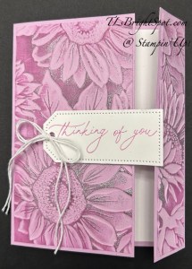 Stampin' Up! Offset gatefold Sunflower 3D card front