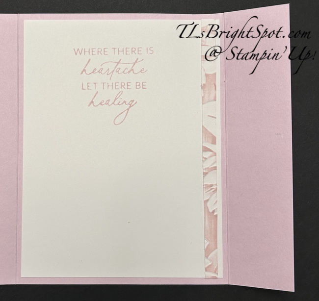 Stampin' Up! Sunflower 3D Bubble Bath card inside