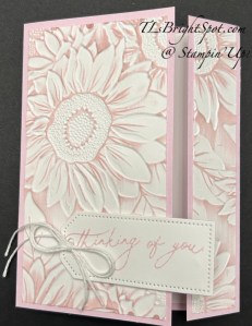 Stampin' Up! Sunflower 3D offset gatefold card front