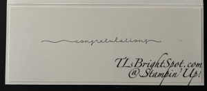 Stampin' Up! Sunflower 3D Anniversary card inside