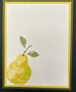 Stampin' Up! Perfectly Pears inside card