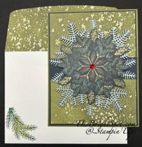 Stampin' Up! Delicate Pines C'mas card & envelope