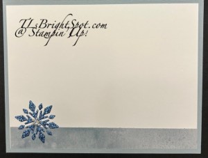 Stampin' Up! Snowflake Kisses inside card