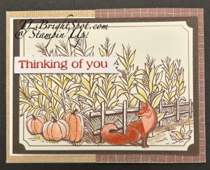 Stampin' Up! Sep Fall for Toile PP alternate card 9, front