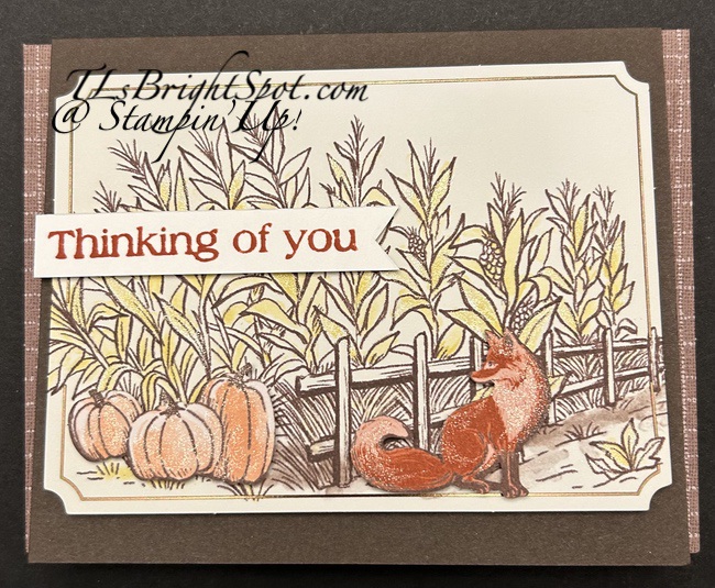 Stampin' Up! Sep Fall for Toile PP alternate card 8, front
