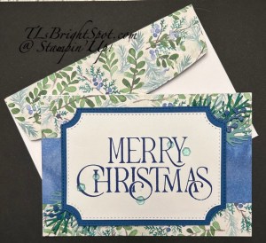 Stampin' Up! Merry Christmas & Winter Meadow card &envelope 1