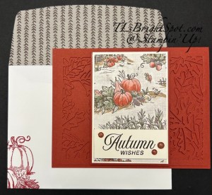 Stampin' Up! Faux embossed with Amber Autumn Dies