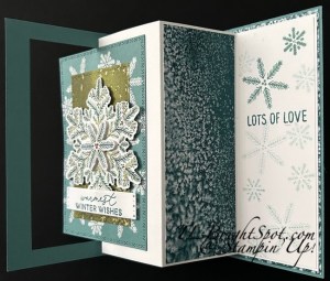 Stampin' Up! Delicate Pines interlocking z-fold, open