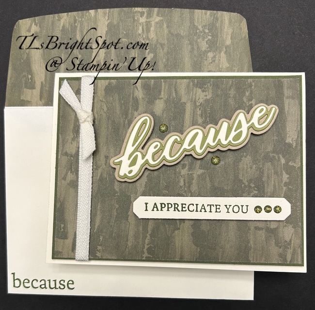 Stampin' Up! Words of Beauty card & envelope