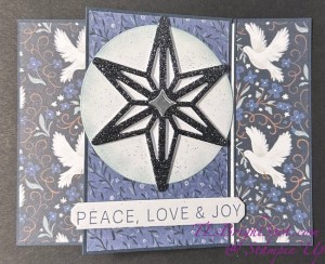 Stampin' Up! Peaceful Garden DSP Fun Fold card front