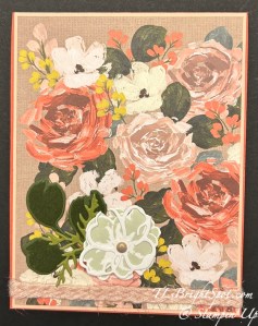 Stampin' Up! Brushed w/ Beauty portrait accordion fold