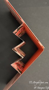 Stampin' Up! Accordion card top-down view Portrait card