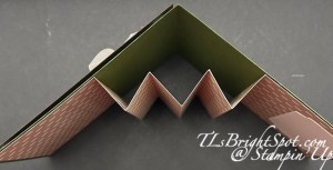 Stampin' Up! Accordion fun fold top down view, landscape card