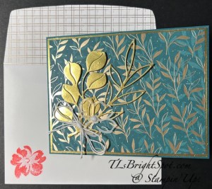 Stampin' Up! Regal Distressed Patterns with Pearls of Beauty bundle in an accordion fold