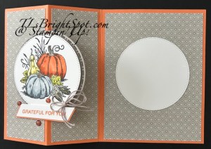 Stampin' Up! Amber Autumn Z fold card, open