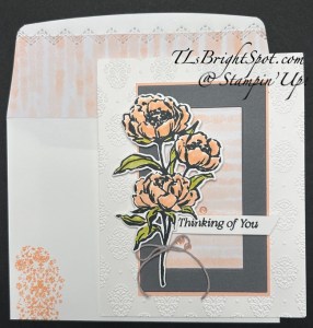 Stampin' Up! Gallery Blooms in Petal Pink w/ envelope