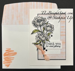 Stampin' Up! Gallery Blooms in Gray Granite w/ envelope