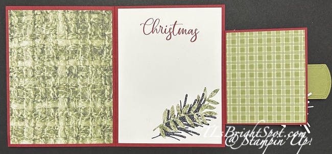 Stampin' Up! Bauble Blooms flap card, open